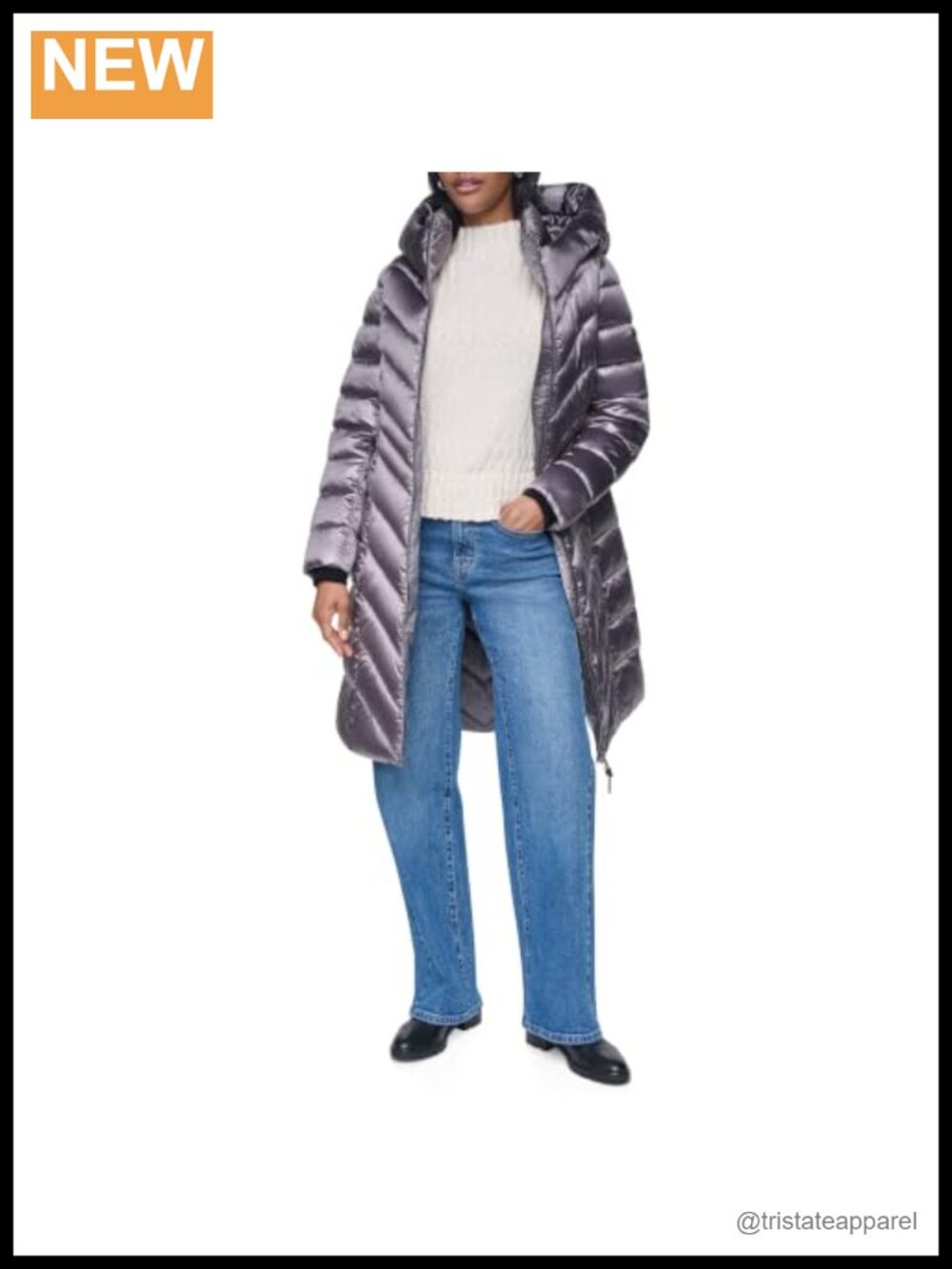 Long Puffer Jacket with Hood Women's Winter Coat Quilted Lightweight Outerwear